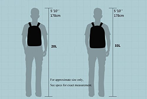 Outlander Packable Handy Lightweight Travel Hiking Backpack Daypack-Grey-L