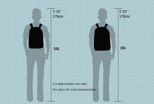 Outlander Packable Handy Lightweight Travel Hiking Backpack Daypack-Grey-L