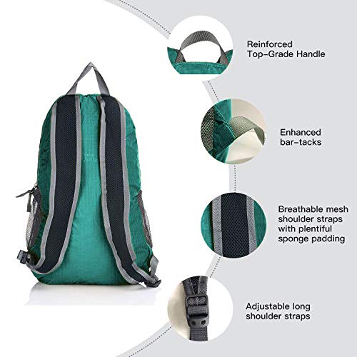 Outlander Packable Handy Lightweight Travel Hiking Backpack Daypack-Grey-L
