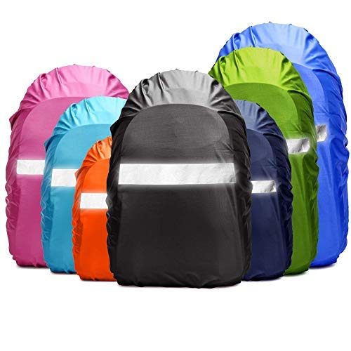 Waterproof Backpack Rain Cover,8000mm Waterproof Level,Upgraded with Reflective,Anti-Slip Cross Buckle Straps,Ultra-Strong Multilayer Structure for Hiking,Biking,Camping,Outdoor, Traveling