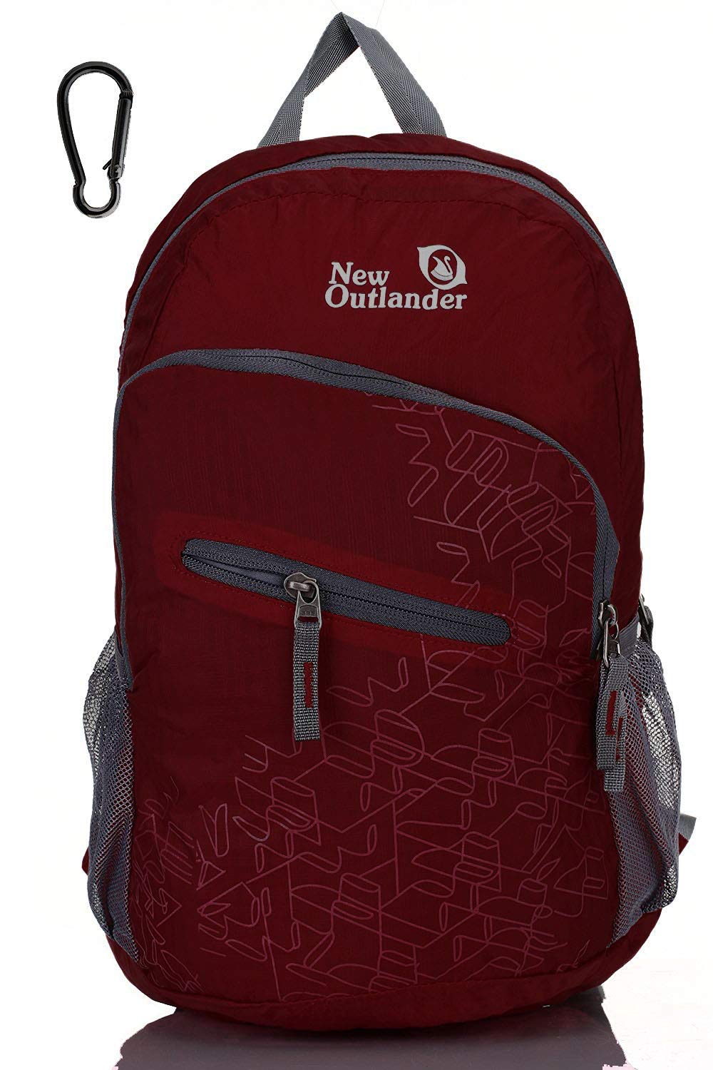 Outlander Packable Handy Lightweight Travel Hiking Backpack Daypack-Grey-L