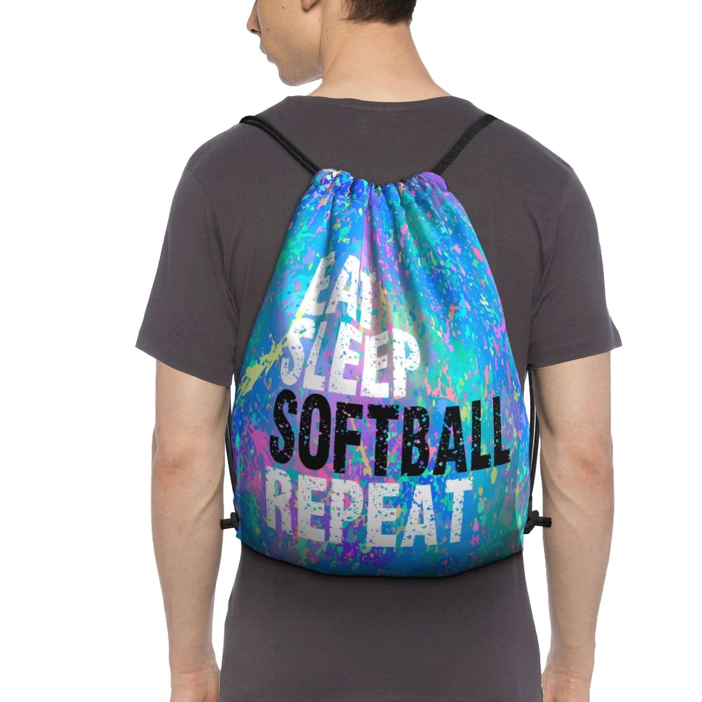 Drawstring Backpack Gym String Bag Sports Drawstring Sackpack For Women Men