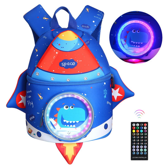 yisibo Dinosaur Hippo Kids Toddler Backpack for Boys Girls Lightweight Waterproof Preschool Travel Schoolbag for 2-7 Years