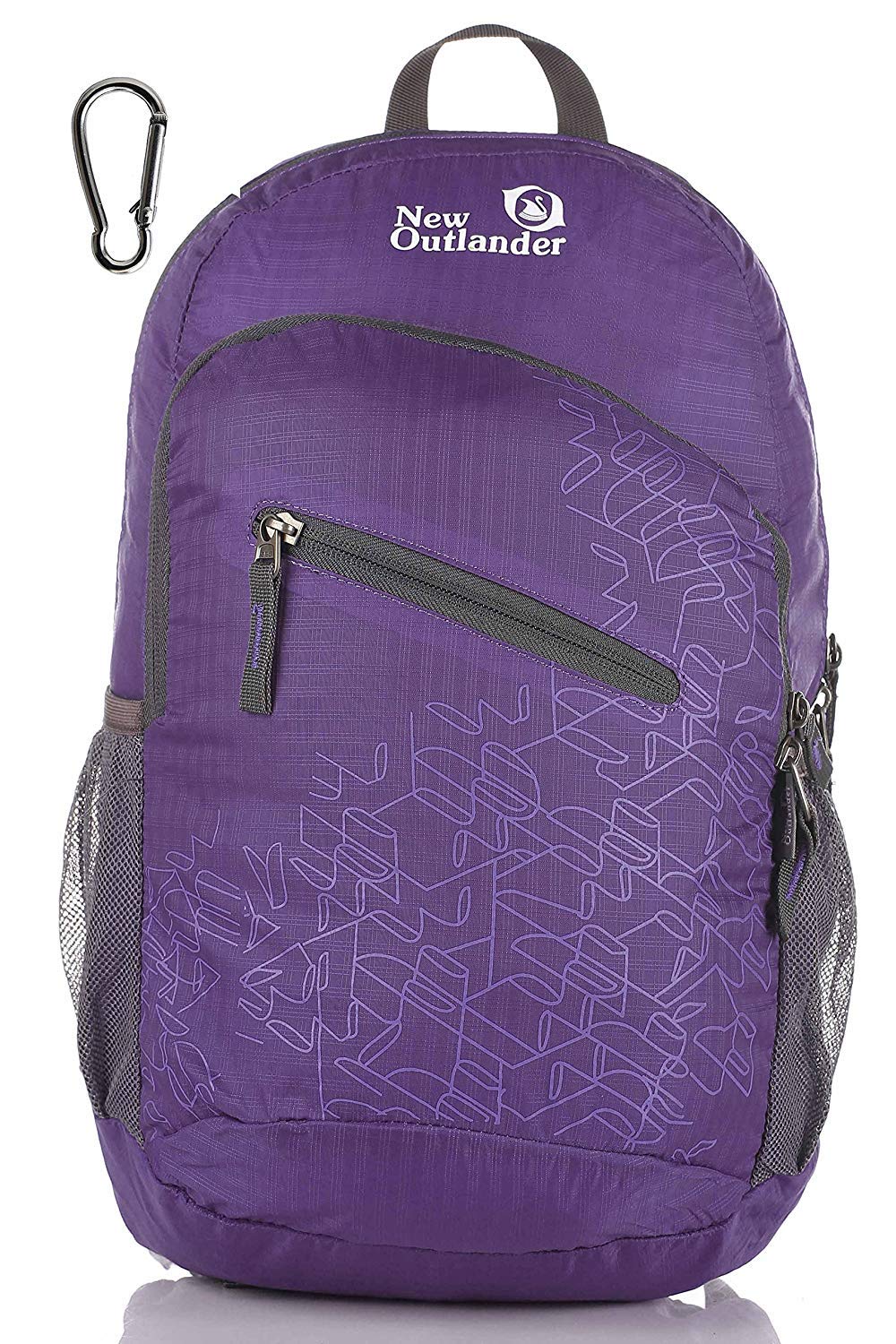 Outlander Packable Handy Lightweight Travel Hiking Backpack Daypack-Grey-L