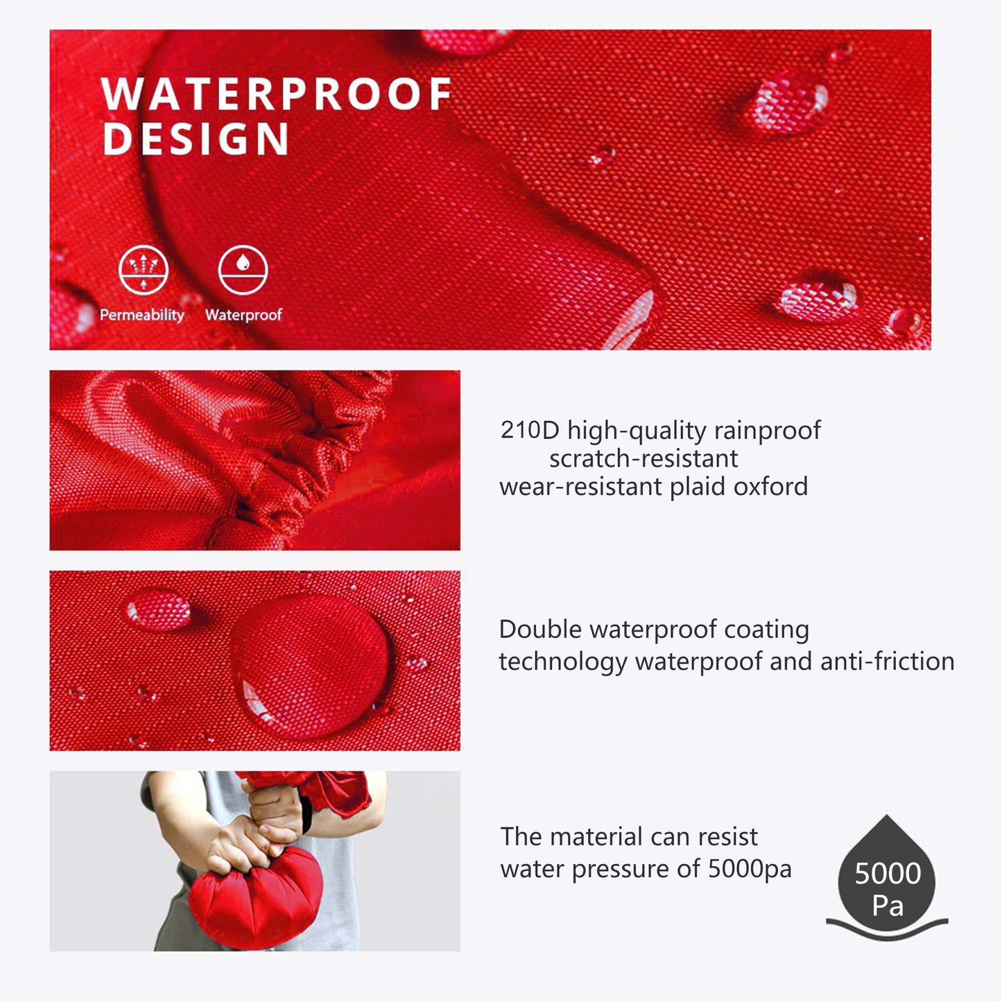 Waterproof Backpack Rain Cover,8000mm Waterproof Level,Upgraded with Reflective,Anti-Slip Cross Buckle Straps,Ultra-Strong Multilayer Structure for Hiking,Biking,Camping,Outdoor, Traveling