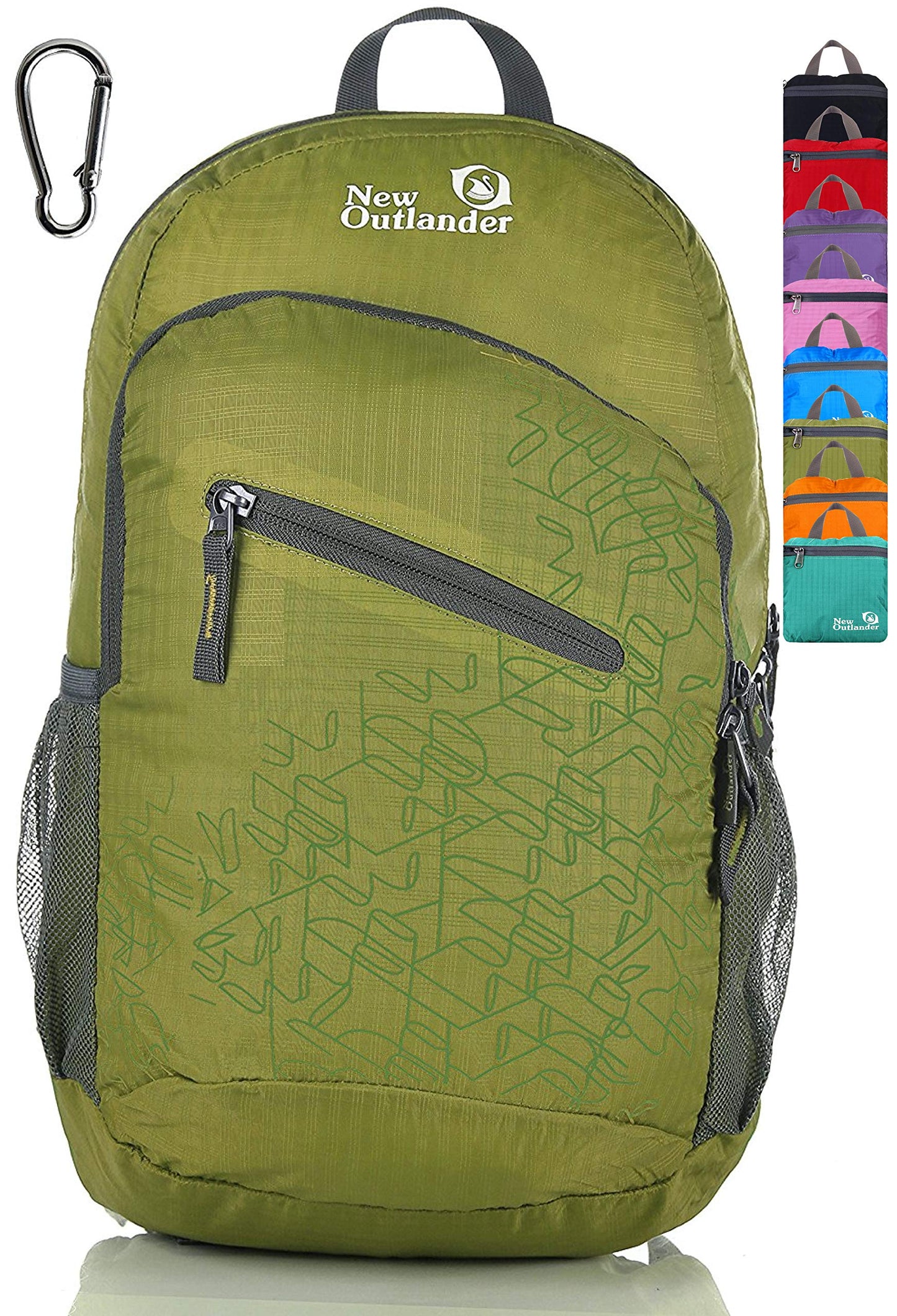 Outlander Packable Handy Lightweight Travel Hiking Backpack Daypack-Grey-L
