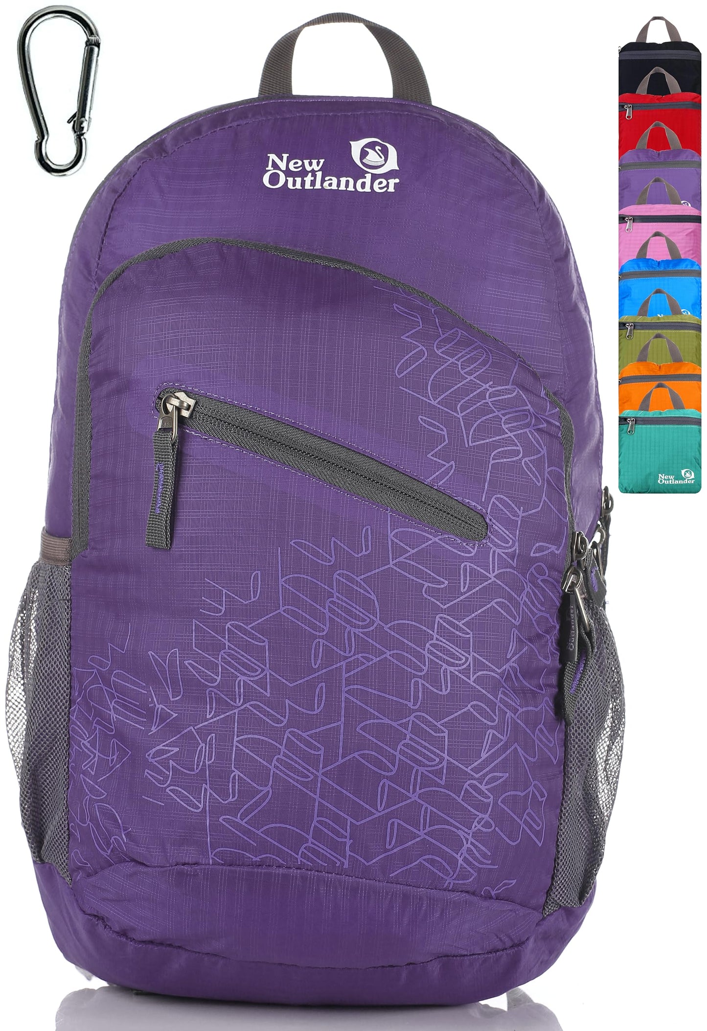 Outlander Packable Handy Lightweight Travel Hiking Backpack Daypack-Grey-L