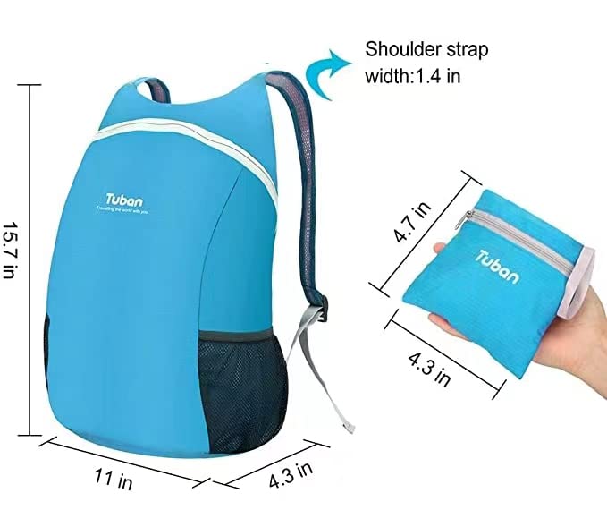 Ultra Lightweight Packable Water Resistant Backpack for Travel Camping Outdoor Hiking Daypack