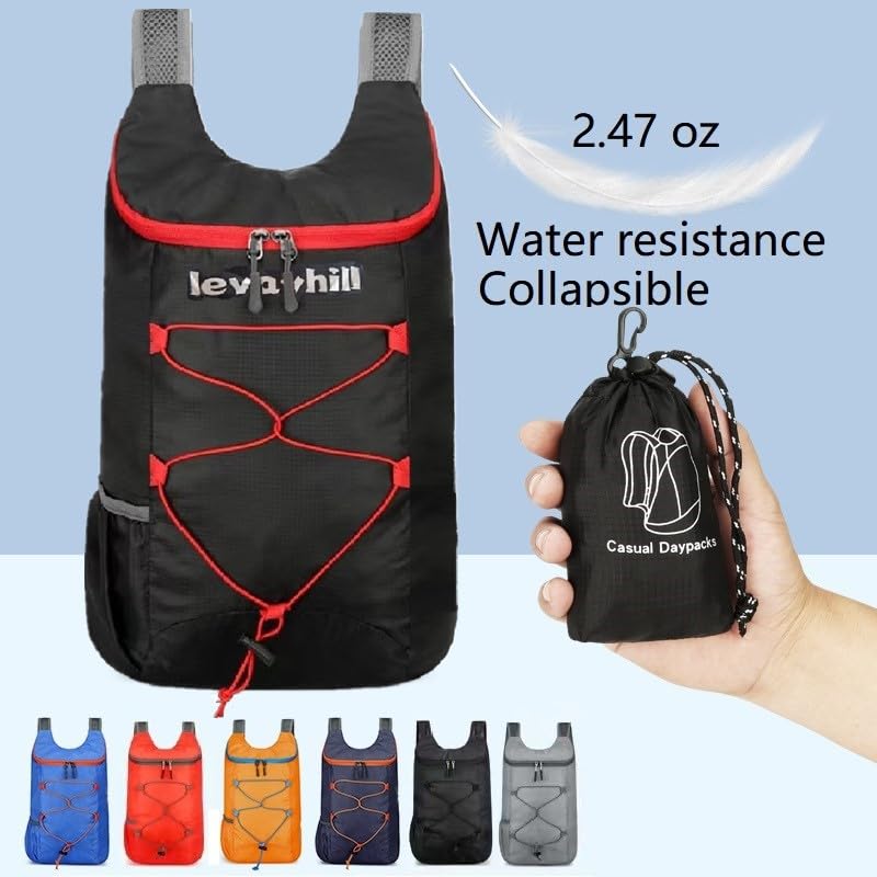 16L Hiking-Daypack Lightweight-Foldable Travel-Backpack Water-Resistant Camping Outdoor Packable Easy Carry-on Bag (Dark Blue)