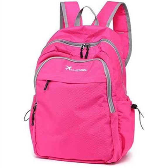 Geboldil Men's and women's lightweight foldable hiking travel backpack waterproof camping backpack fuchsia
