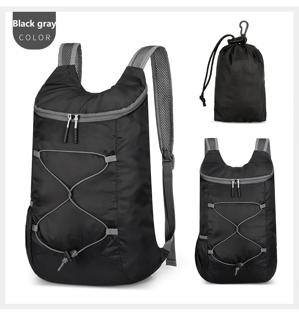 16L Hiking-Daypack Lightweight-Foldable Travel-Backpack Water-Resistant Camping Outdoor Packable Easy Carry-on Bag (Dark Blue)