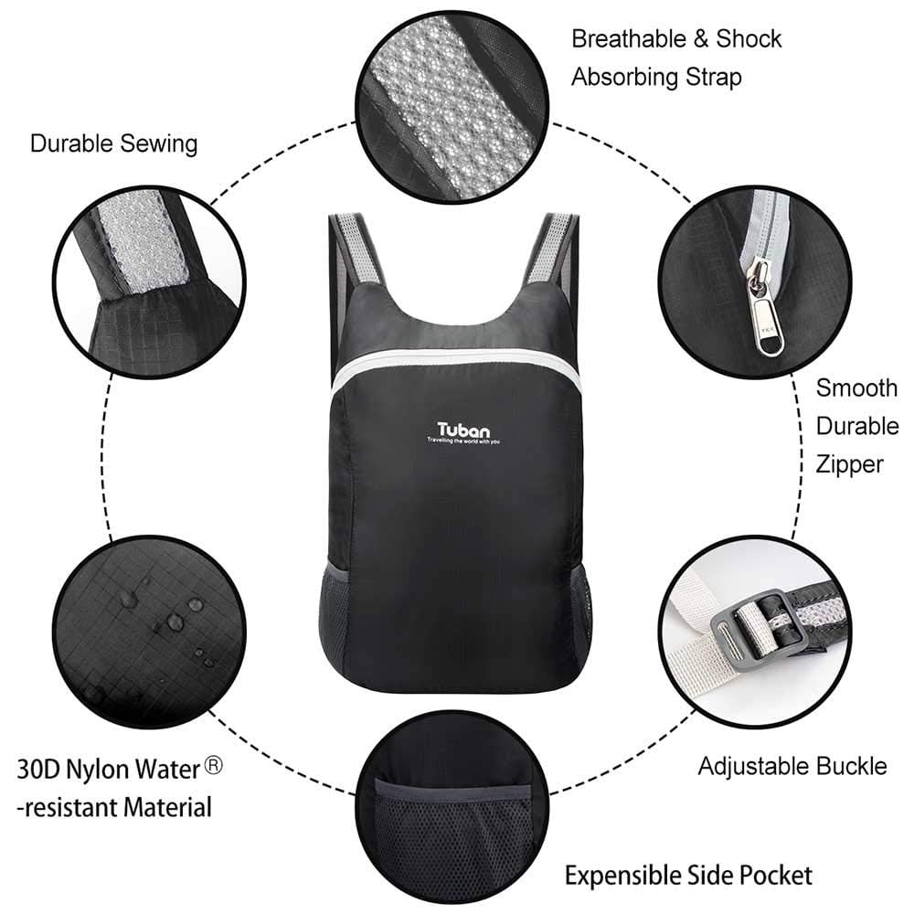 Ultra Lightweight Packable Water Resistant Backpack for Travel Camping Outdoor Hiking Daypack