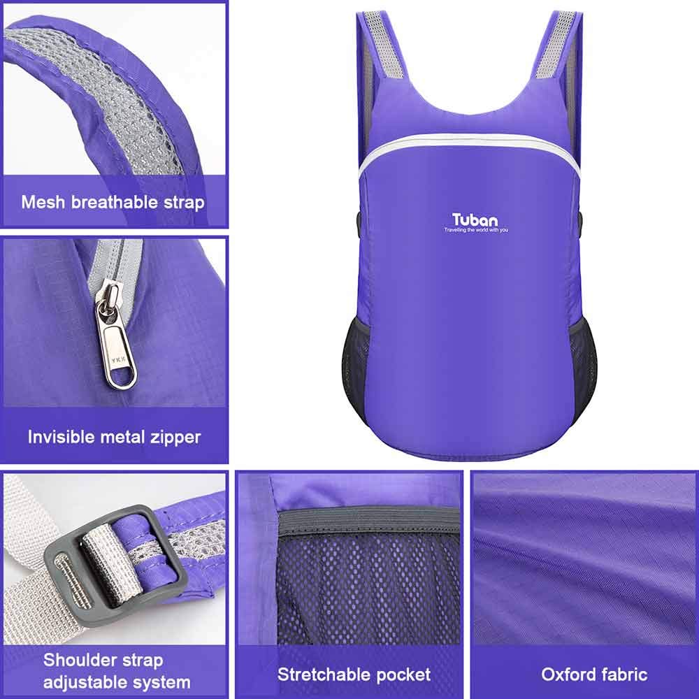 Ultra Lightweight Packable Water Resistant Backpack for Travel Camping Outdoor Hiking Daypack