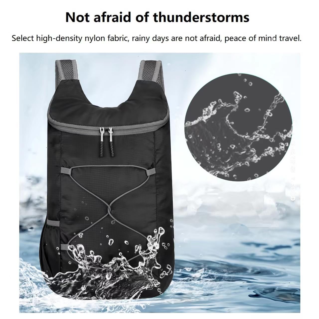 16L Hiking-Daypack Lightweight-Foldable Travel-Backpack Water-Resistant Camping Outdoor Packable Easy Carry-on Bag (Dark Blue)