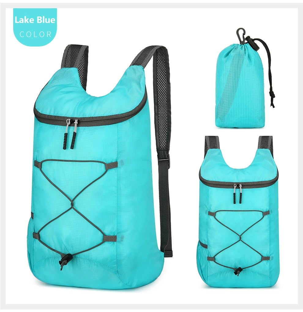 16L Hiking-Daypack Lightweight-Foldable Travel-Backpack Water-Resistant Camping Outdoor Packable Easy Carry-on Bag (Dark Blue)