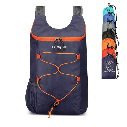 16L Hiking-Daypack Lightweight-Foldable Travel-Backpack Water-Resistant Camping Outdoor Packable Easy Carry-on Bag (Dark Blue)