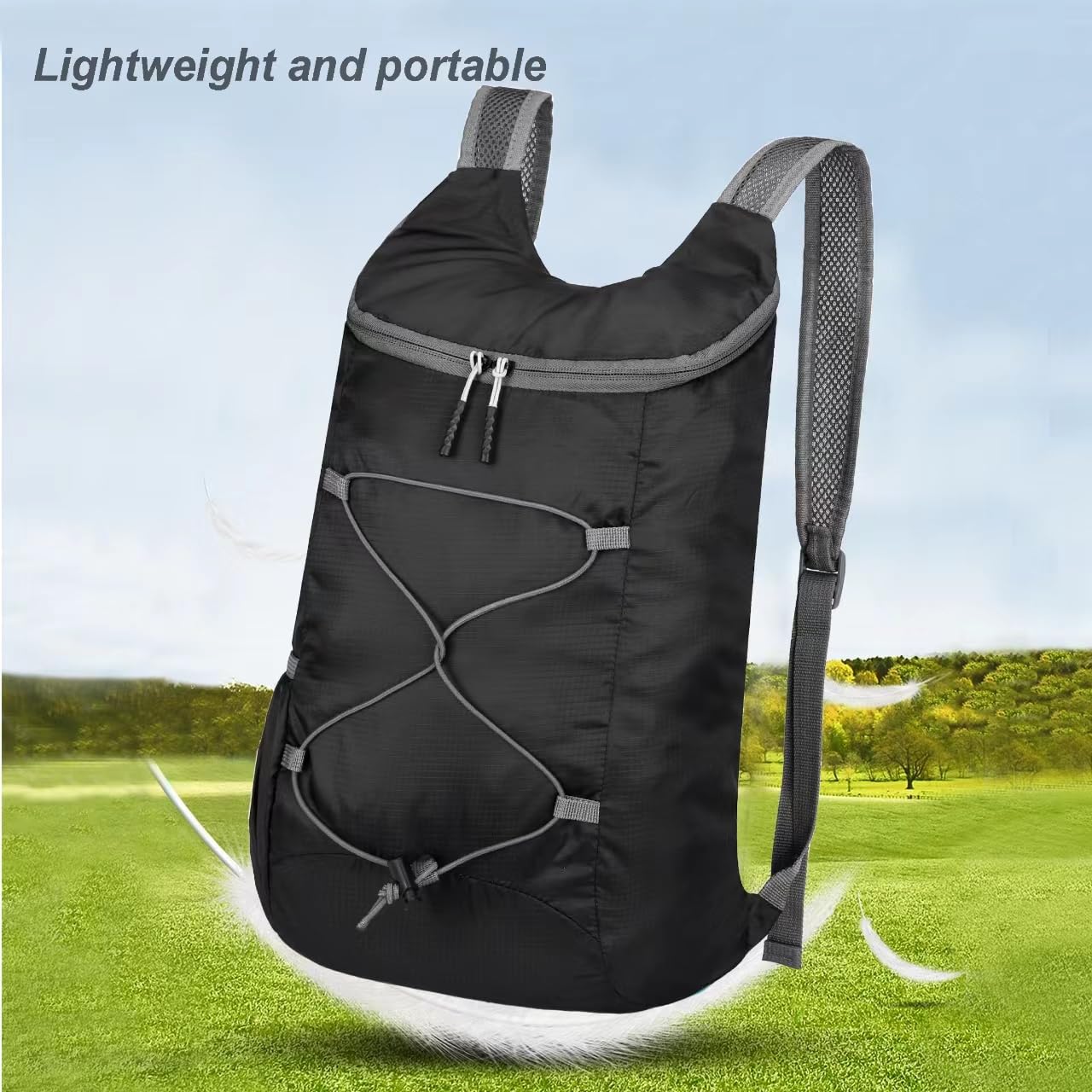 16L Hiking-Daypack Lightweight-Foldable Travel-Backpack Water-Resistant Camping Outdoor Packable Easy Carry-on Bag (Dark Blue)