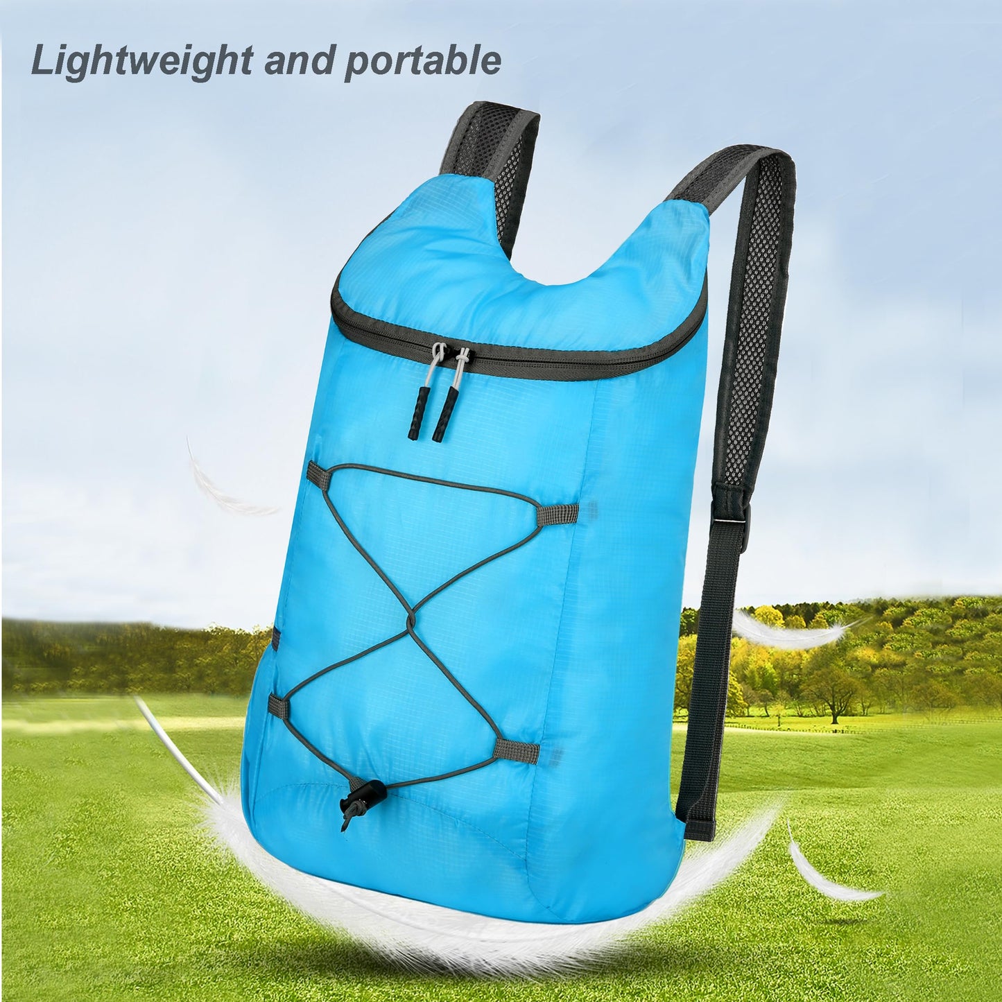 16L Hiking-Daypack Lightweight-Foldable Travel-Backpack Water-Resistant Camping Outdoor Packable Easy Carry-on Bag (Dark Blue)