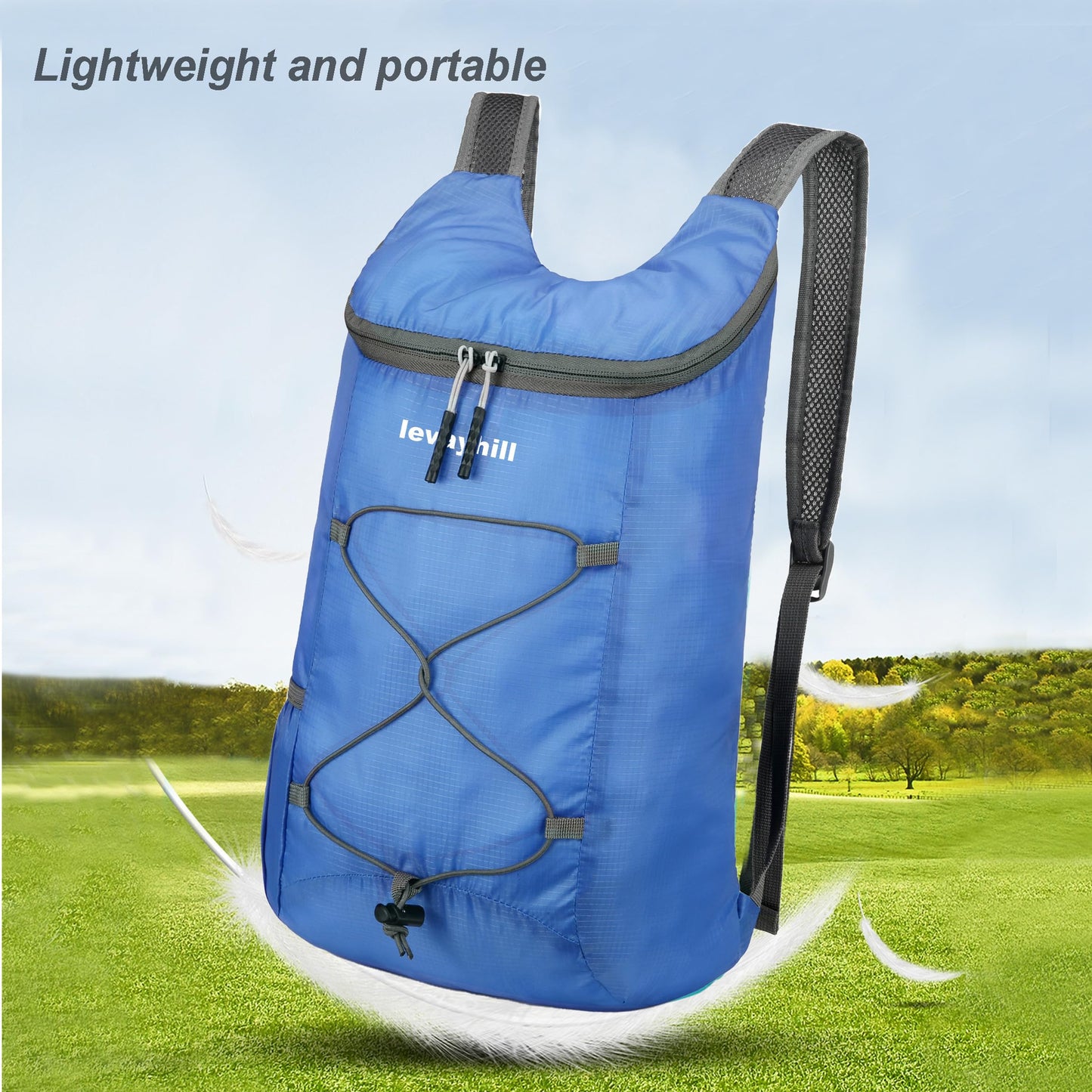 16L Hiking-Daypack Lightweight-Foldable Travel-Backpack Water-Resistant Camping Outdoor Packable Easy Carry-on Bag (Dark Blue)