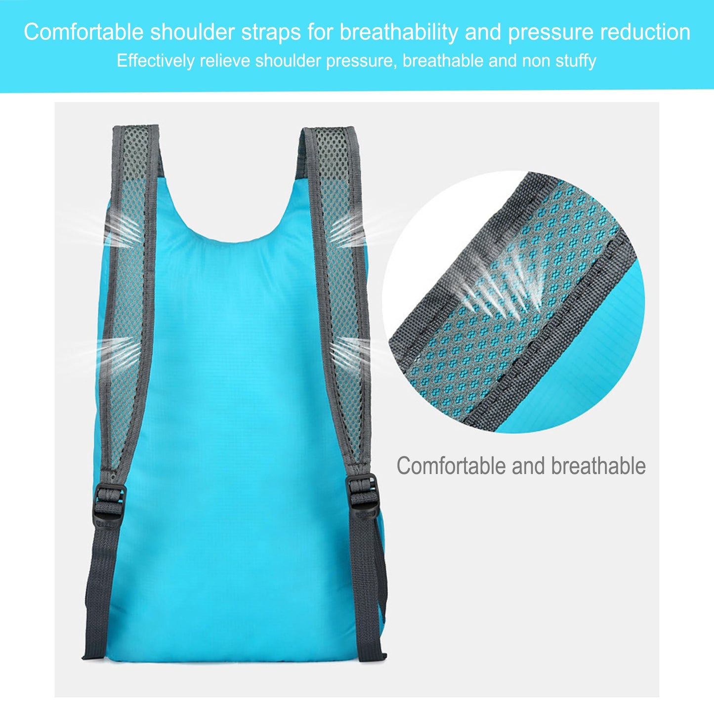 16L Hiking-Daypack Lightweight-Foldable Travel-Backpack Water-Resistant Camping Outdoor Packable Easy Carry-on Bag (Dark Blue)