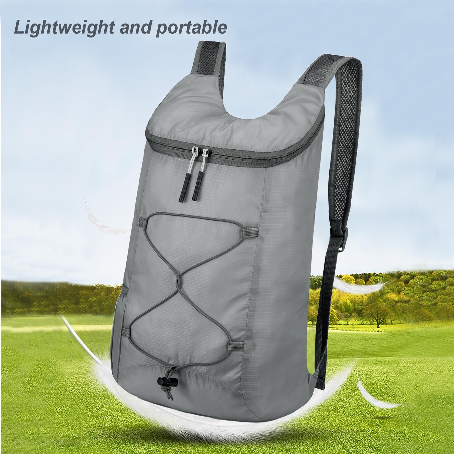 16L Hiking-Daypack Lightweight-Foldable Travel-Backpack Water-Resistant Camping Outdoor Packable Easy Carry-on Bag (Dark Blue)