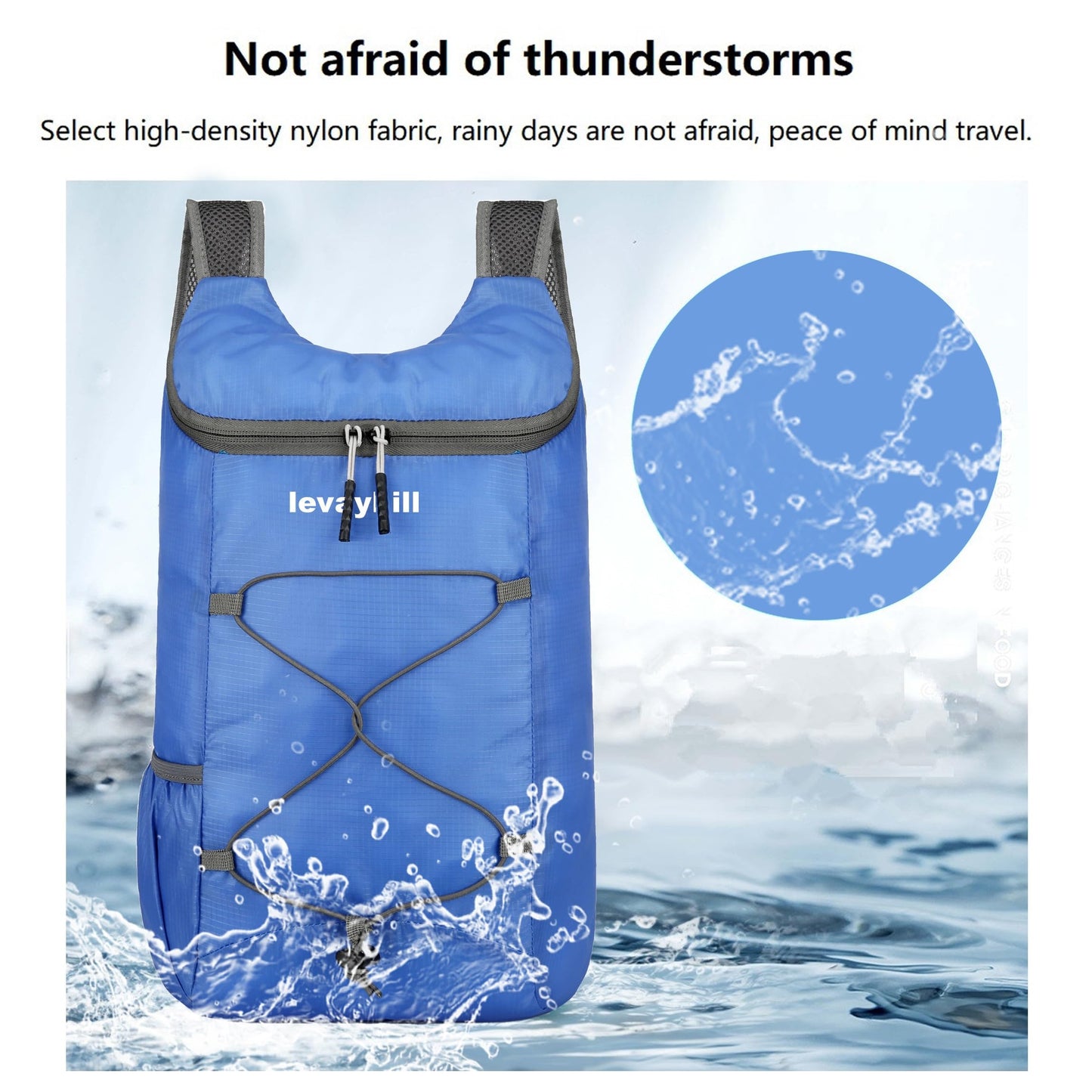 16L Hiking-Daypack Lightweight-Foldable Travel-Backpack Water-Resistant Camping Outdoor Packable Easy Carry-on Bag (Dark Blue)
