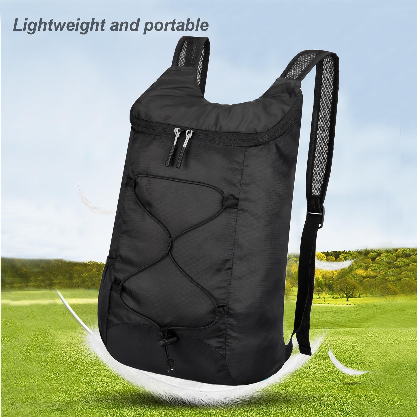 16L Hiking-Daypack Lightweight-Foldable Travel-Backpack Water-Resistant Camping Outdoor Packable Easy Carry-on Bag (Dark Blue)